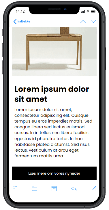 Mobilvisning CTA eksempel 1