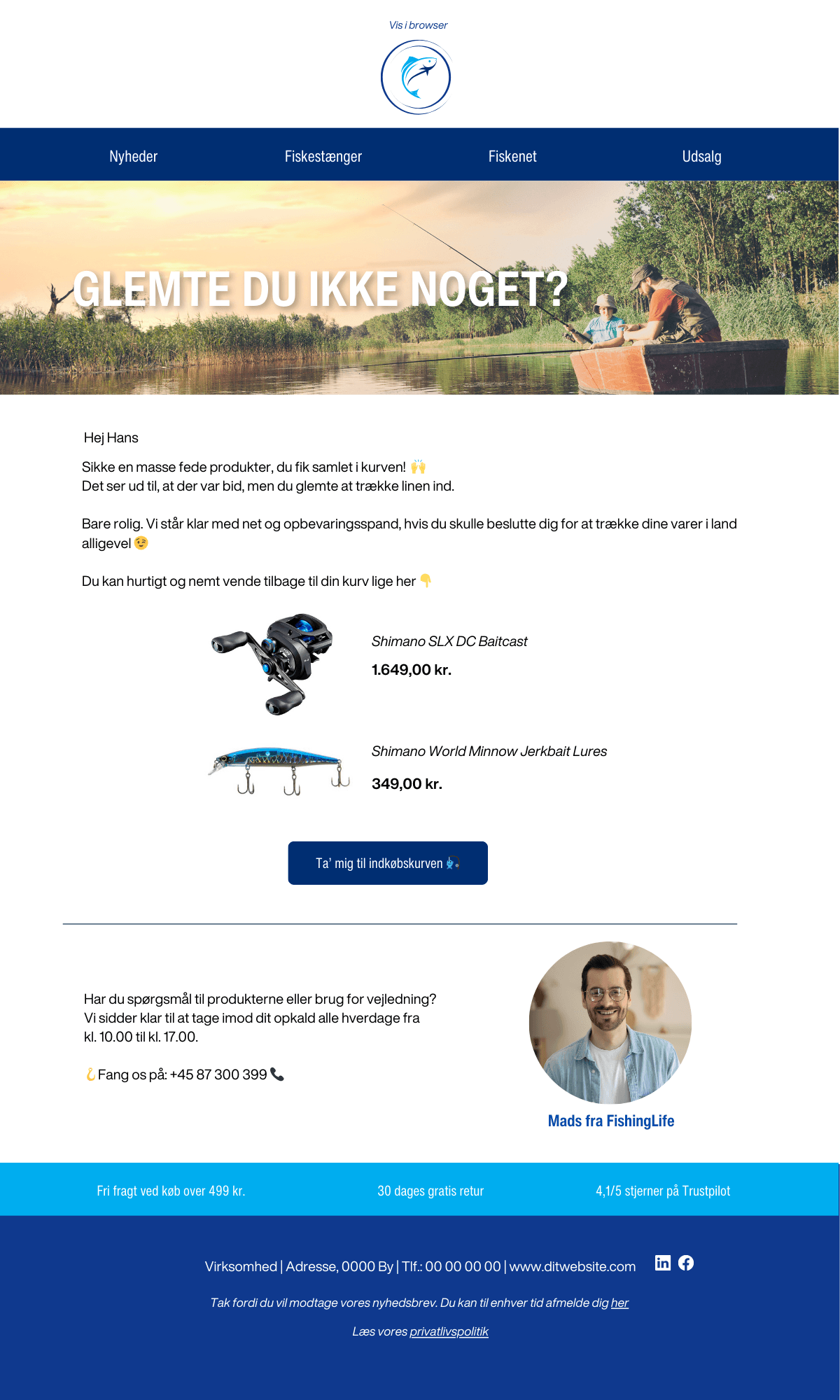 Tabt kurv dummy - Fiskegrej